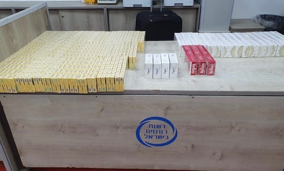 סיגריות שנתפסו, צילום: רשות המסים בישראל